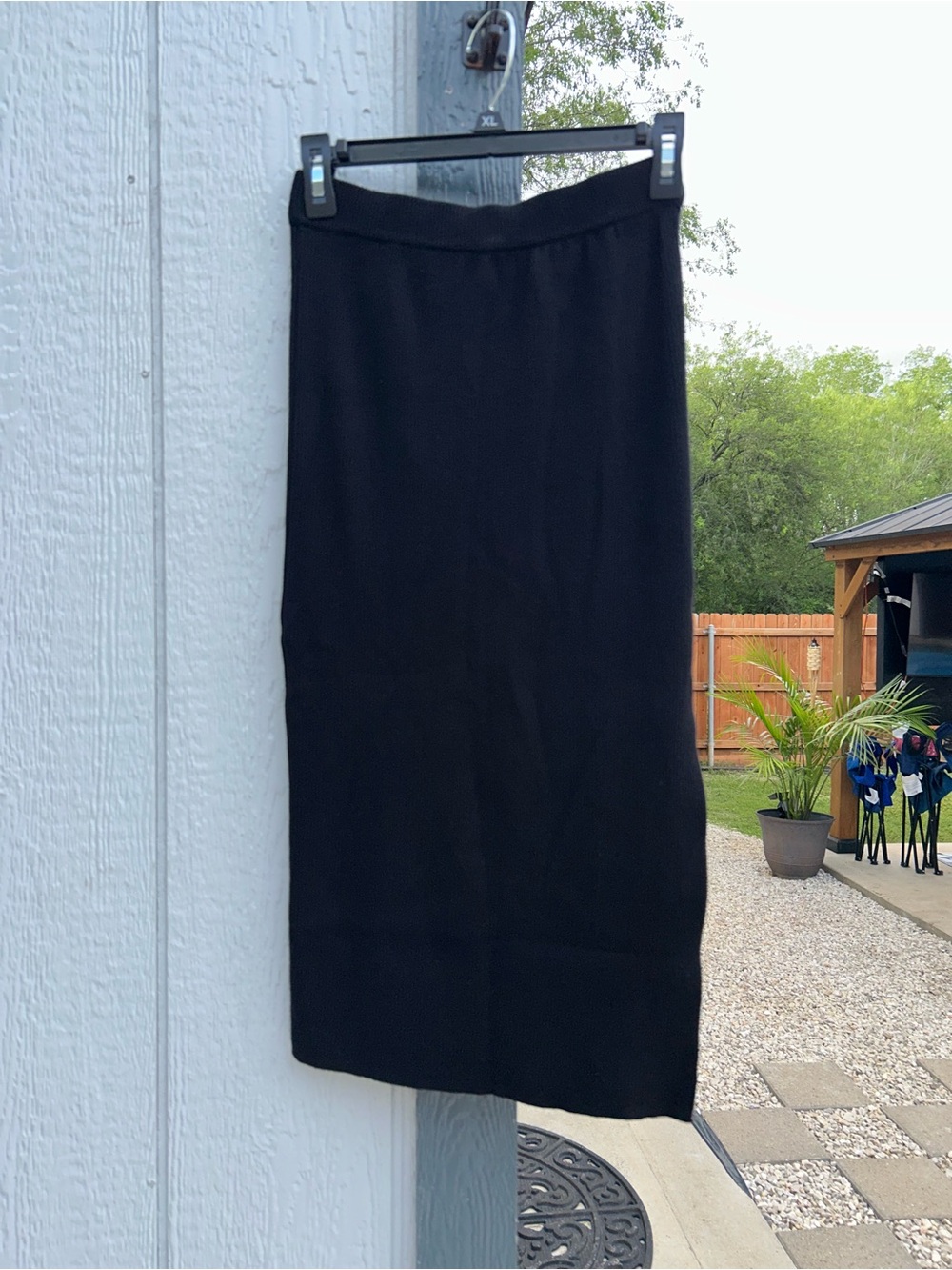 House of Harlow 1960 Black Ribbed Skirt